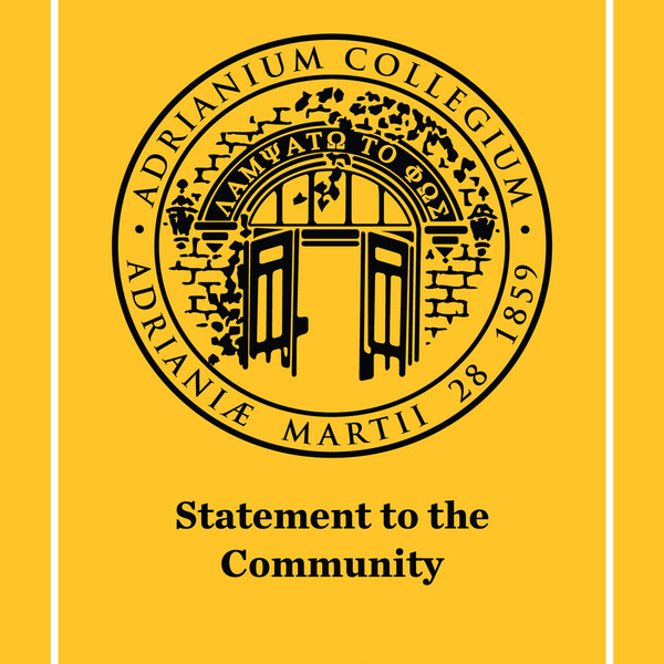 Statement from Adrian College President Jeffrey Docking concerning Siena Heights University